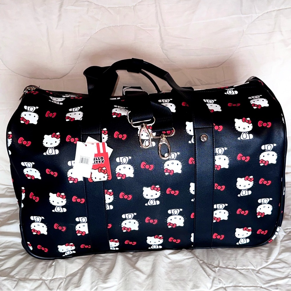 Bioworld x Sanrio Hello Kitty Faux Leather Carry-on Luggage Bag